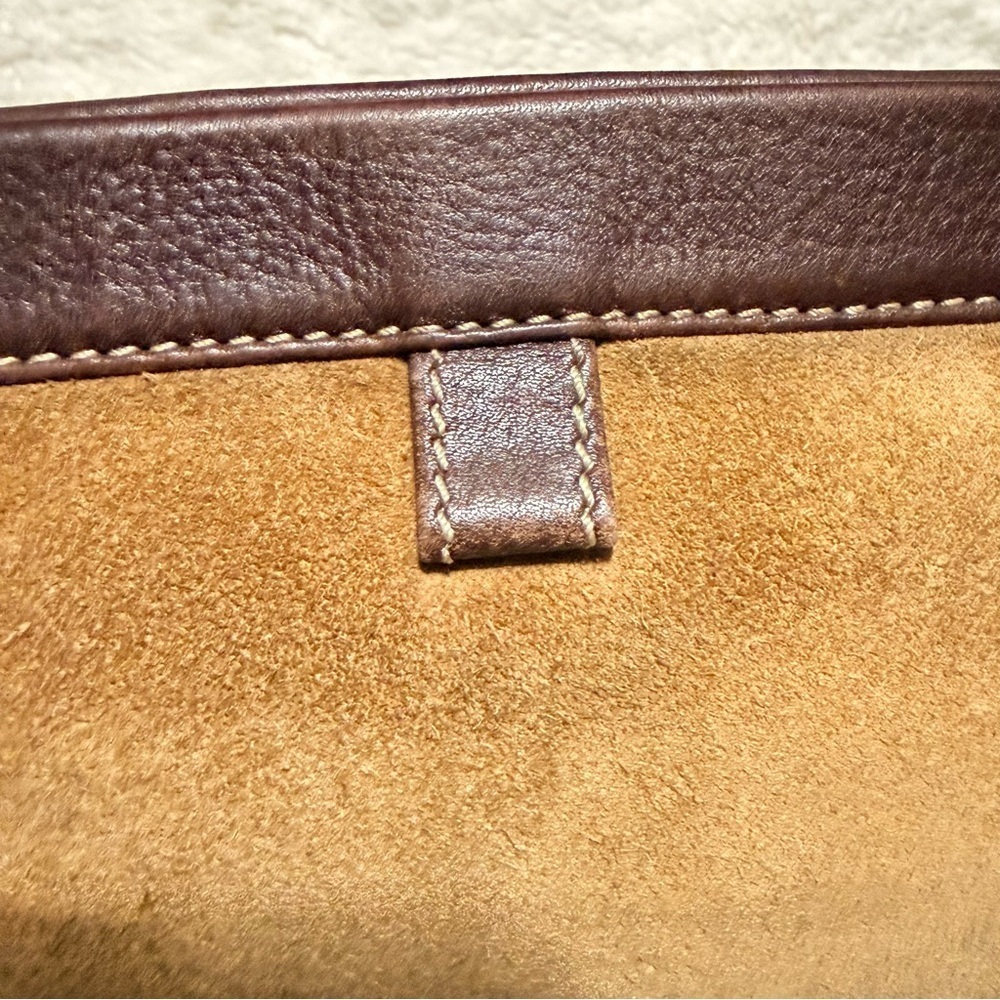 Loewe Tan and Brown Suede Cosmetic Bag - Picture 10 of 15